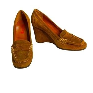 Michael Kors Brown Wedge Loafers